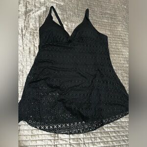 Black Lace One Piece dress up cover all